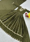 Pc 435 Chinon Embroidery Sequence Work Gown With Dupatta